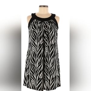 Tiana B. Scoop Neck Pullover Zebra Print